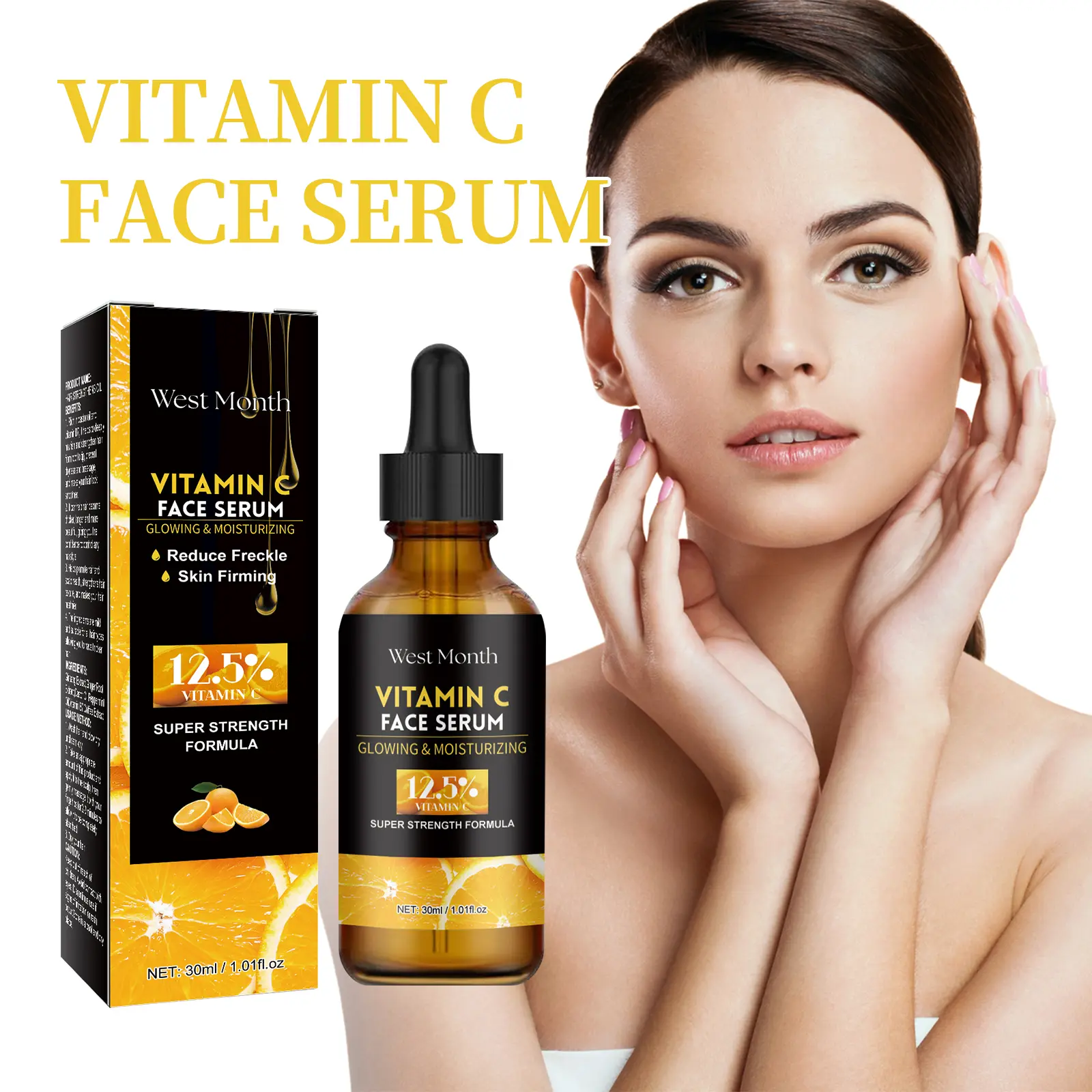 Vitamin C Face Essence Hydrating & Firming Serum - West&Month 2 vitamin c face essence reduce lines firming West Month 185 3432