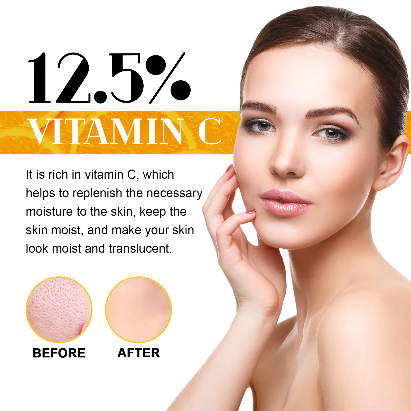 Vitamin C Face Essence Hydrating & Firming Serum - West&Month 8 vitamin c face essence reduce lines firming West Month 185 3434