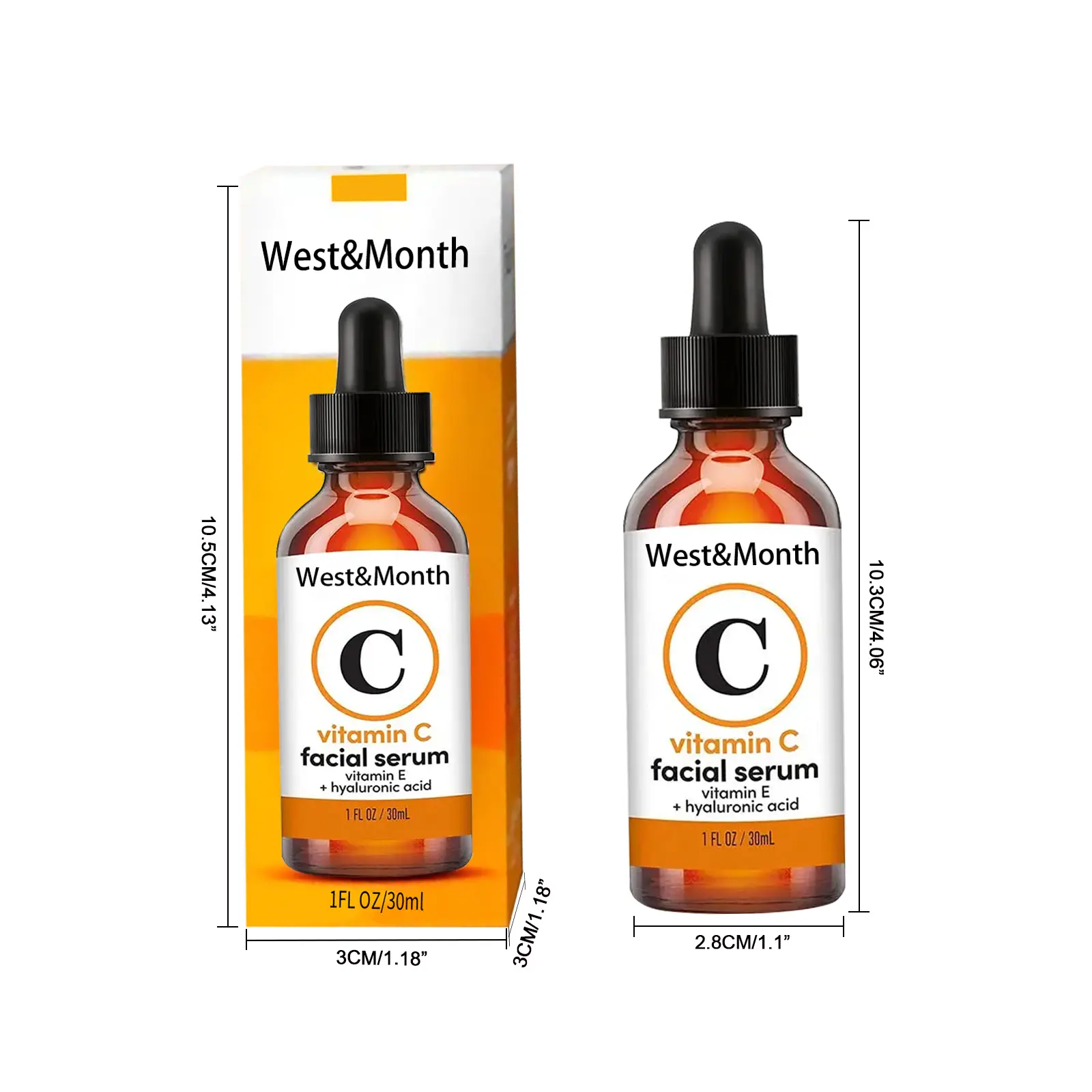 Vitamin C Face Serum - Brightening & Anti-Aging - West&Month 1 vitamin c face serum anti aging fade spots West Month 116 2575