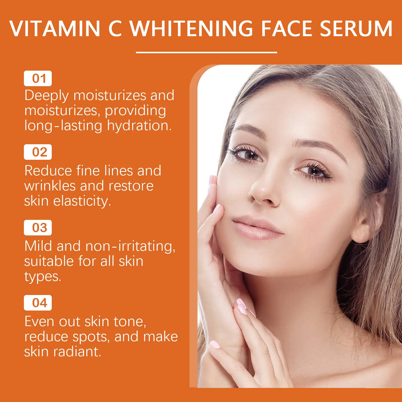 Vitamin C Face Serum for Brightening and Dark Spots - West&Month 5 vitamin c face serum moisturize brighten tender West Month 180 3369