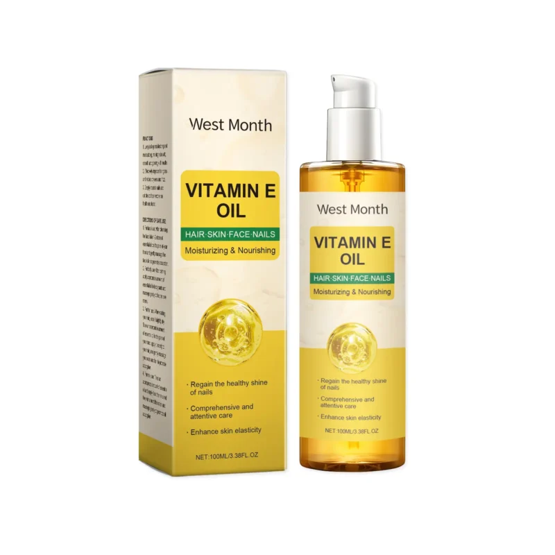 vitamin e body oil nourish hair nails skin West Month 065 1911