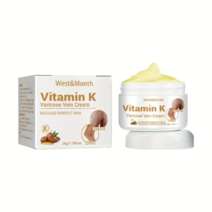 Vitamin K Varicose Vein Cream for Soothing Leg Relief - West&Month