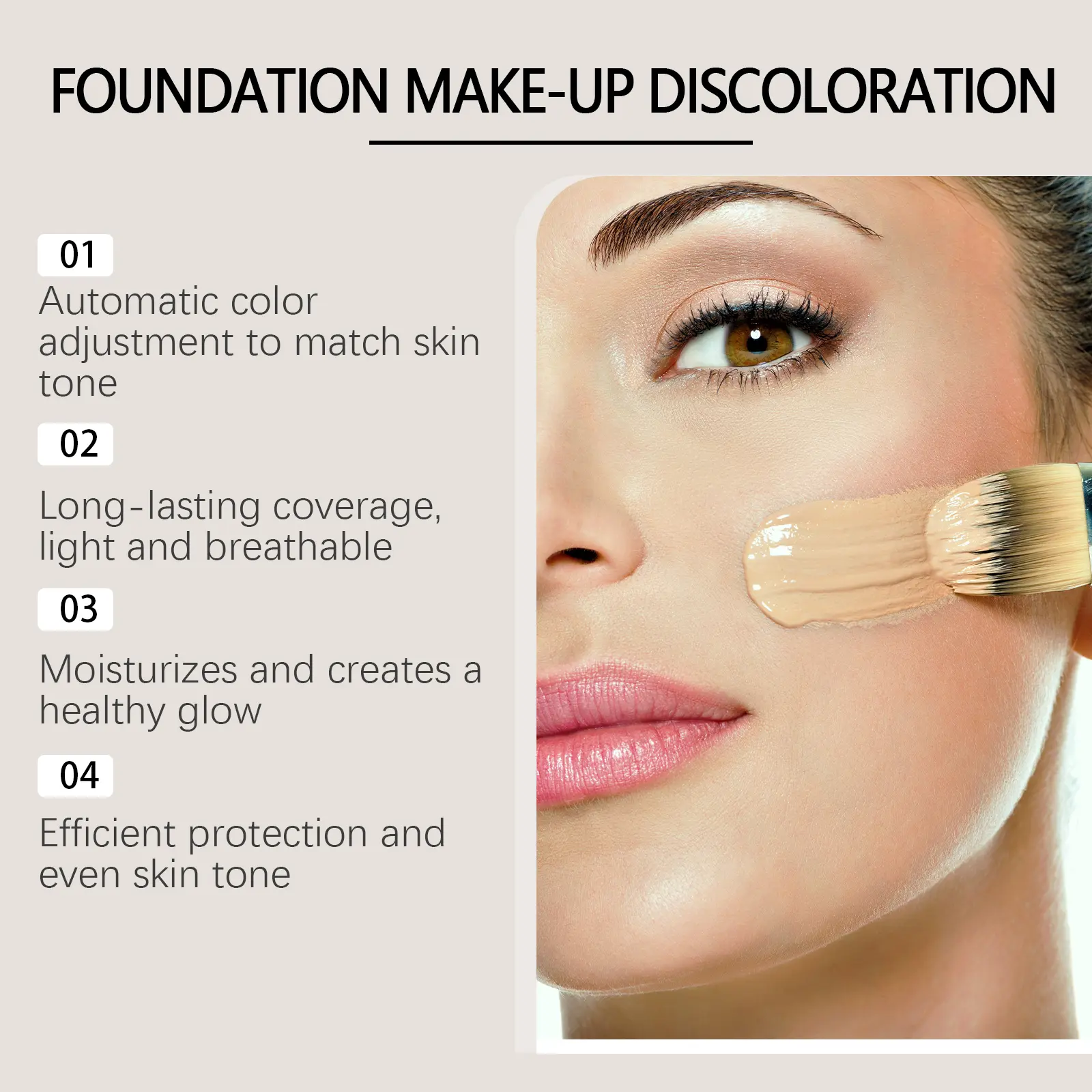 Warm Change Foundation Long-Lasting Moisturizing Concealer - West&Month 7 warm change concealer liquid foundation West Month 060 1864