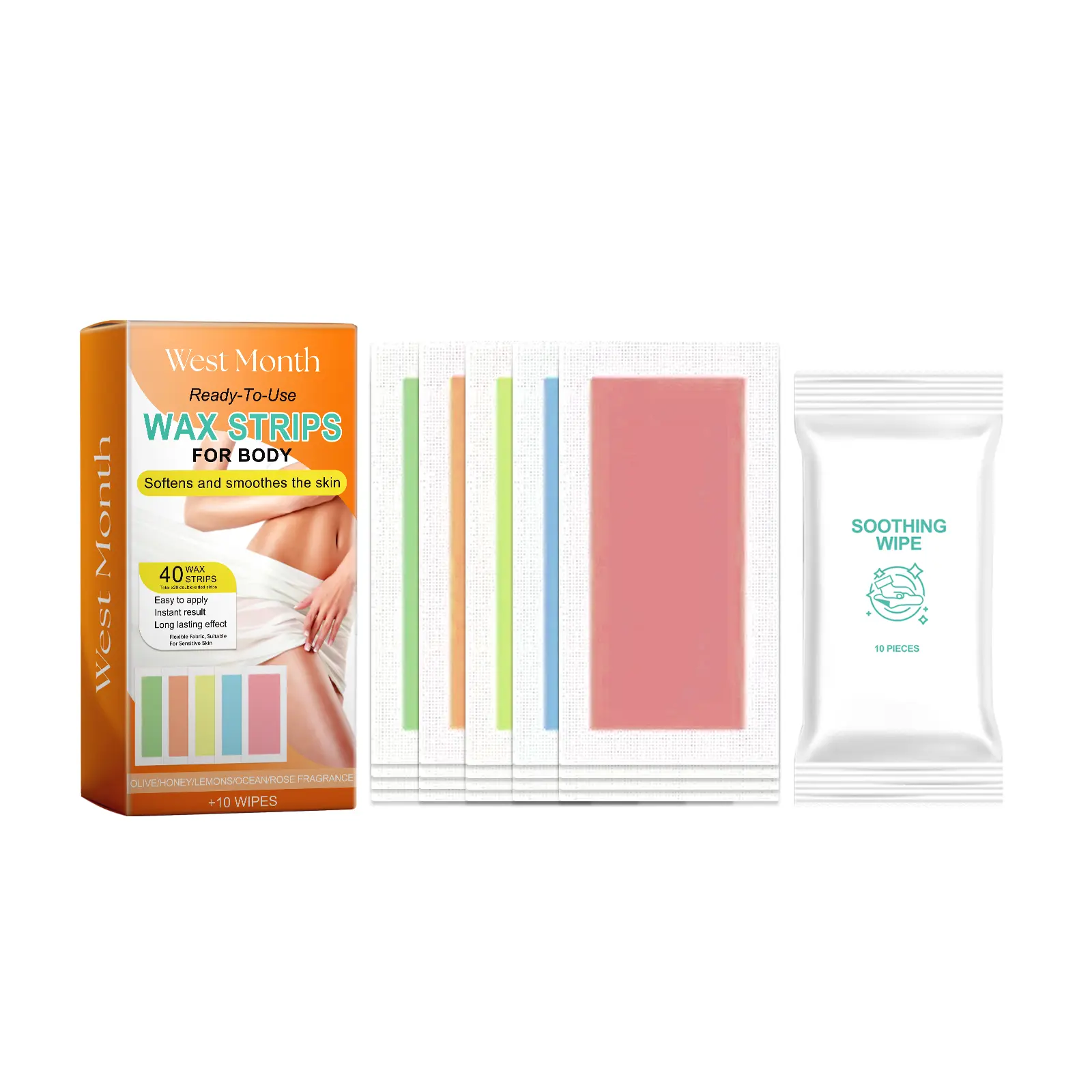 The Wax Strip That Didn't Make Me Swear: My West&Month Experiment 1 West&Month Hair Removal Wax Strips package laid out on a bathroom counter