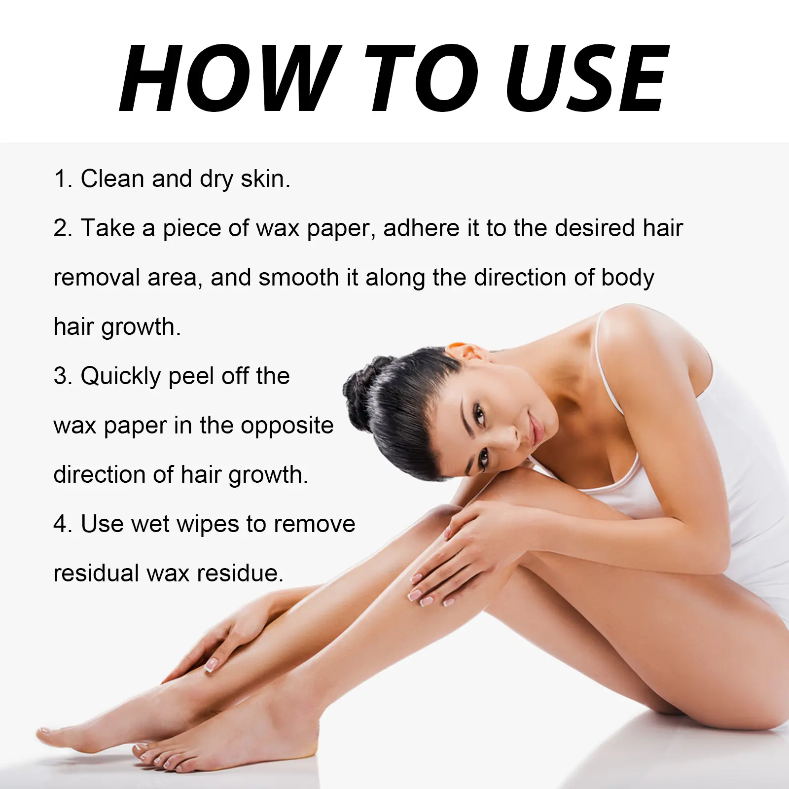 Hair Removal Wax Strips for Body Gentle & Non-Irritating West&Month 4 waxed hair removal paper gentle full body smooth West Month 430 6661