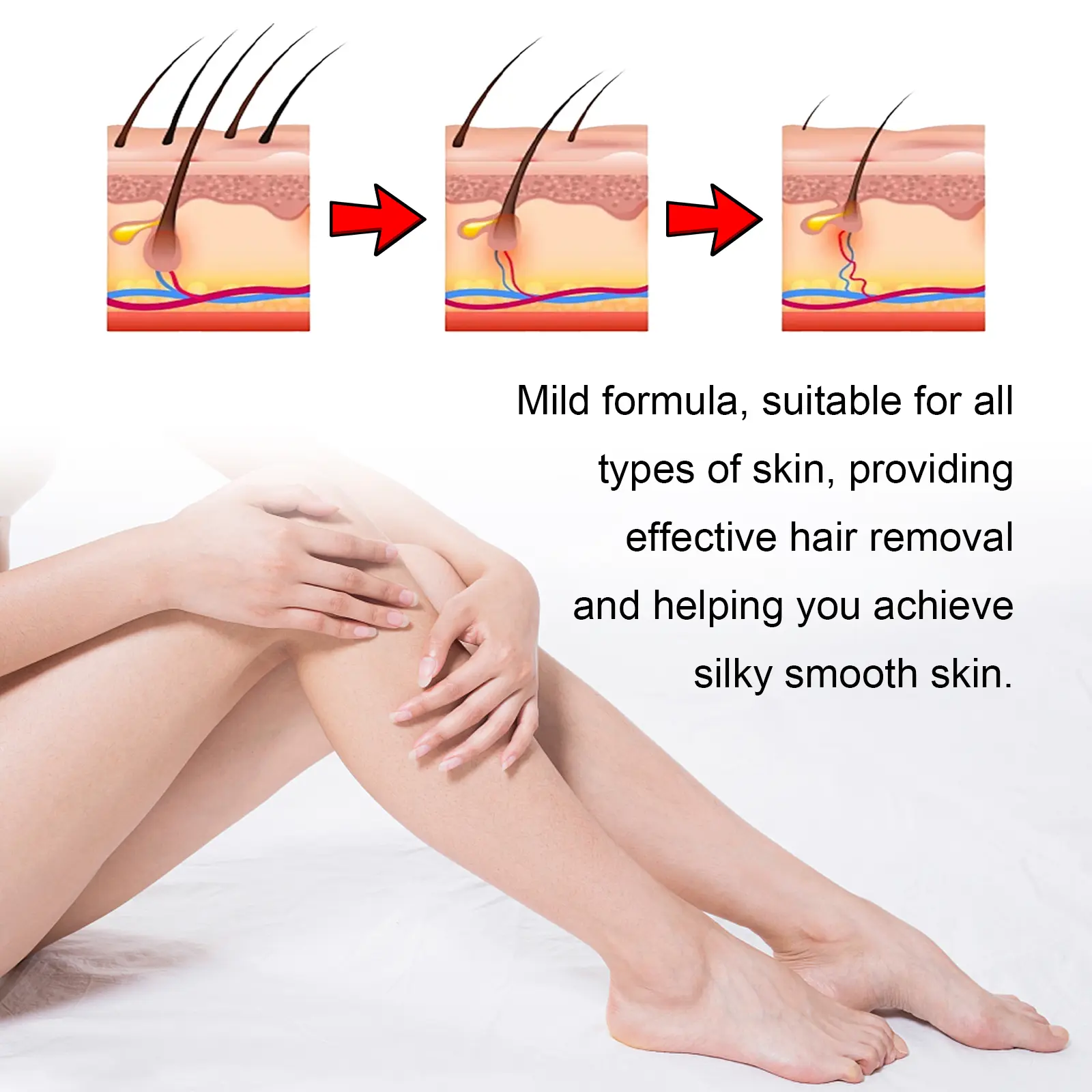 Hair Removal Wax Strips for Body Gentle & Non-Irritating West&Month 5 waxed hair removal paper gentle full body smooth West Month 430 6662