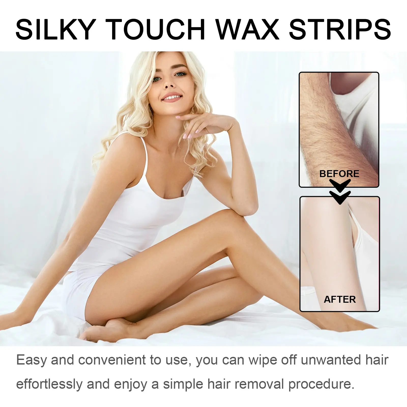 Hair Removal Wax Strips for Body Gentle & Non-Irritating West&Month 8 waxed hair removal paper gentle full body smooth West Month 430 6665