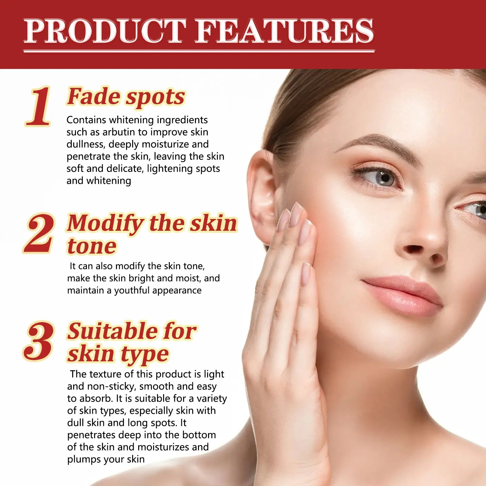 Brightening Cream for Dark Spots & Fine Lines - West&Month 4 whitening freckle cream restore reduce spots West Month 227 3963