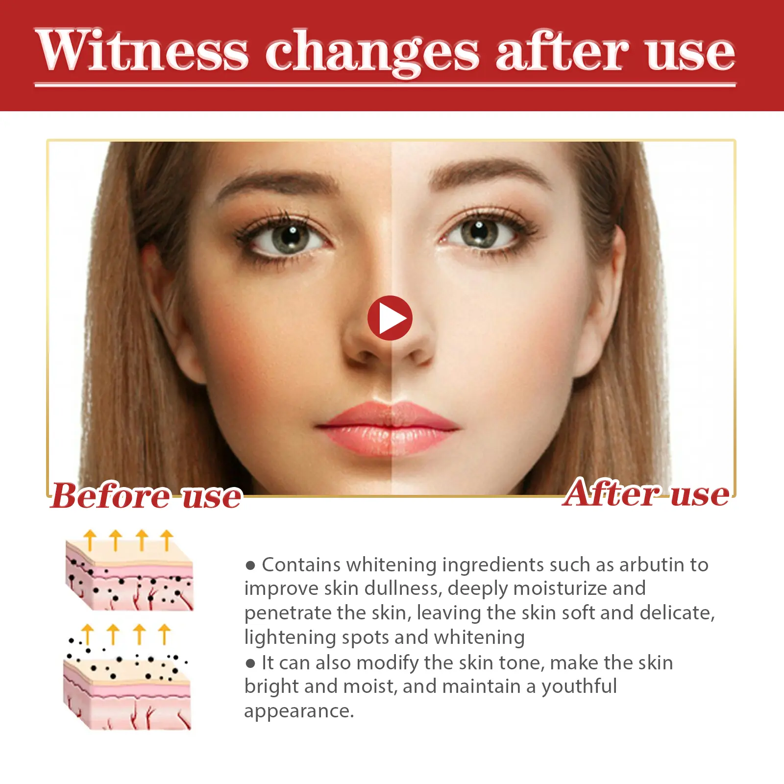 Brightening Cream for Dark Spots & Fine Lines - West&Month 5 whitening freckle cream restore reduce spots West Month 227 3964