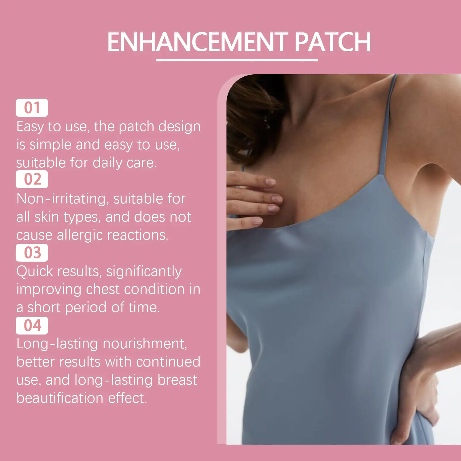 Women's Chest Patch - Invisible Breathable Support - West&Month 5 women's chest patch support nourish invisible breathable West Month 483 7407
