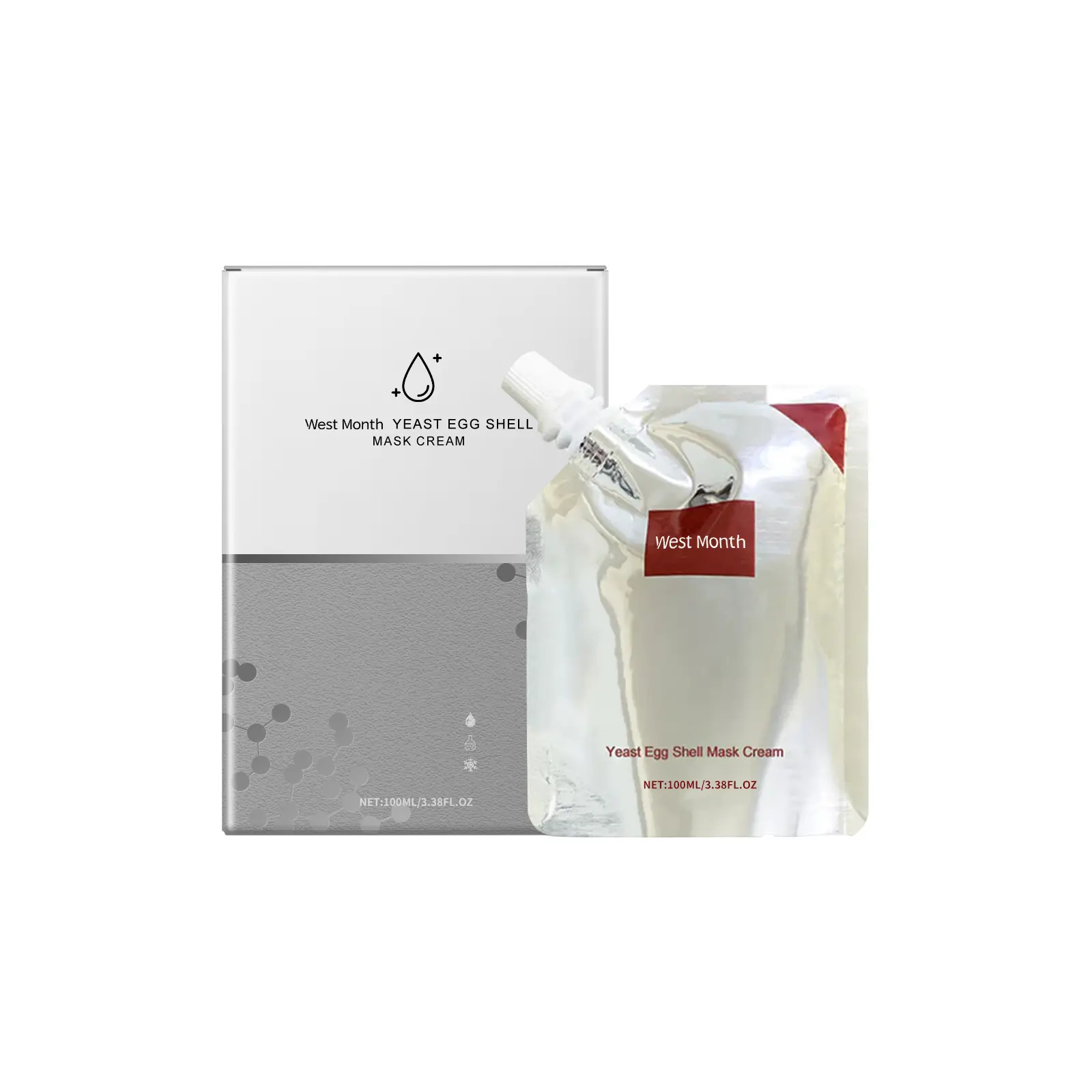 West&Month Yeast Eggshell Peel Mask Review 1 West&Month Yeast Eggshell Peel Mask tube and packaging